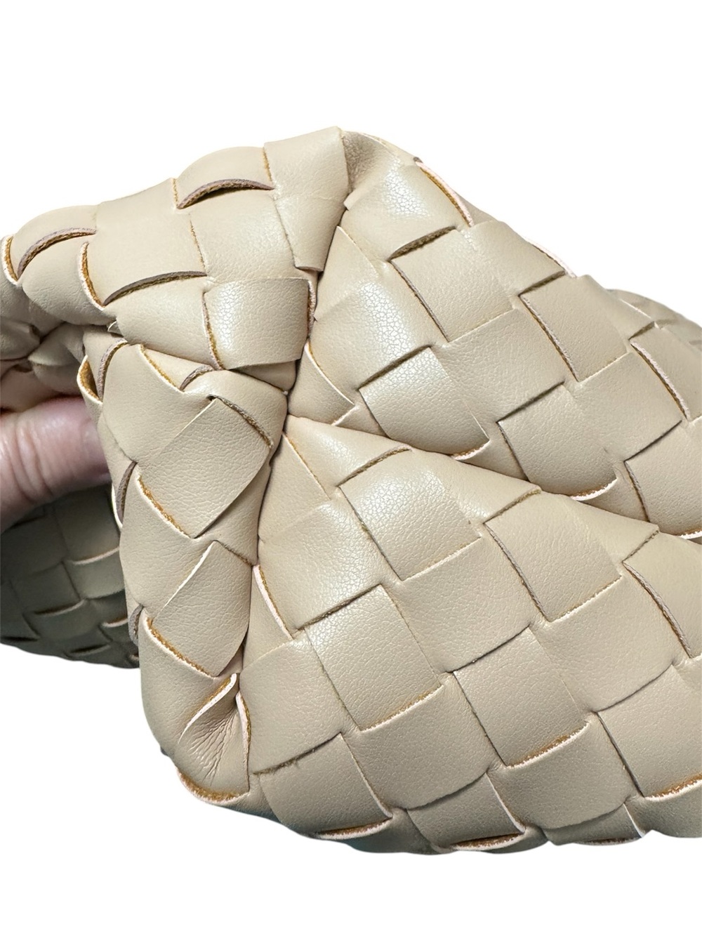 A New Day Woven Vegan Leather Hobo Bag in Beige - Picture 7 of 8